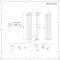 Radiador de Diseño Vertical con Conexión Central (Panel Doble) - 1600mm x 354 mm - Antracita - Revive Caldae