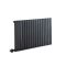 Radiador de Diseño Eléctrico Horizontal - Antracita - 635mm x 1000mm x 54mm - con Elemento Eléctrico Termostático Wi-Fi de1000W  - Sloane - Fabricado por ECOSO de Hudson Reed