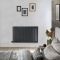 Radiador de Diseño Eléctrico Horizontal - Antracita - 635mm x 1000mm x 54mm - con Elemento Eléctrico Termostático Wi-Fi de1000W  - Sloane - Fabricado por ECOSO de Hudson Reed