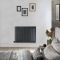 Radiador de Diseño Eléctrico Horizontal - Antracita - 635mm x 834mm x 54mm -  con Elemento Eléctrico Termostático Wi-Fi de 1000W  - Sloane - Fabricado por ECOSO de Hudson Reed