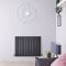 Radiador de Diseño Horizontal (Panel Doble) - 635mm x 834 mm - Antracita - Sloane