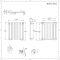 Radiador de Diseño Horizontal (Panel Único) 635mm x 590mm - Blanco - Revive