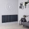 Radiador de Diseño Horizontal con Conexión Central (Panel Doble) - 635mm x 1652 mm - Antracita - Revive Caldae
