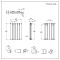 Radiador de Diseño Horizontal con Panel Plano - Panel Doble - 635mm x 420mm - Antracita - Delta