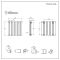 Radiador de Diseño Horizontal con Panel Plano - Panel Doble - 635mm x 630mm - Antracita - Delta