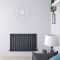 Radiador de Diseño Horizontal con Paneles Planos (Panel Doble) 635mm x 980mm - Antracita - Delta