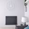Radiador de Diseño Horizontal con Panel Plano - Panel Doble - 635mm x 840mm - Antracita - Delta