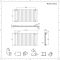 Radiador de Diseño Horizontal con Paneles Planos (Panel Doble) 635mm x 1190mm - Blanco - Delta