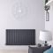 Radiador de Diseño Horizontal con Panel Plano - Panel Doble - 635mm x 1190mm - Antracita - Delta