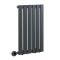 Radiador de Diseño Eléctrico Horizontal - Antracita - 635mm x 420mm x 46mm -  con Elemento Eléctrico Termostático Wi-Fi de 400W  - Delta - Fabricado por ECOSO de Hudson Reed