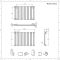 Radiador de Diseño Horizontal con Paneles Planos (Panel Único) 635mm x 980mm - Blanco - Delta