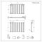 Radiador de Diseño Horizontal con Panel Plano - Panel Doble - 635mm x 980mm - Antracita - Delta