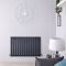 Radiador de Diseño Horizontal con Panel Plano - Panel Doble - 635mm x 980mm - Antracita - Delta