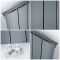 Radiador de Diseño Horizontal Antracita en Aluminio de 600mm - Aurora - Disponible en Distintas Medidas