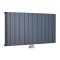 Radiador de Diseño Horizontal Antracita en Aluminio de 600mm - Aurora - Disponible en Distintas Medidas