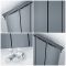 Radiador de Diseño Vertical Antracita en Aluminio - Aurora - Disponible en Distintas Medidas