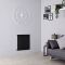 Radiador de Diseño Eléctrico Horizontal (Panel Único) Negro Mate de 635mm x 590mm con Elemento Eléctrico Wi-Fi de 800W - Revive