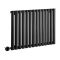 Radiador de Diseño Eléctrico Horizontal (Panel Único) Negro Mate de 635mm x 826mm con Elemento Eléctrico Termostático Wi-Fi de 1000W - Revive - Fabricado por ECOSO de Hudson Reed