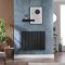 Radiador de Diseño Eléctrico Horizontal (Panel Único) Negro Mate de 635mm x 826mm con Elemento Eléctrico Termostático Wi-Fi de 1000W - Revive - Fabricado por ECOSO de Hudson Reed
