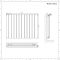 Radiador de Diseño Horizontal con Paneles Planos (Panel Doble) 635mm x 840mm - Negro - Delta