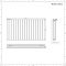 Radiador de Diseño Horizontal con Paneles Planos (Panel Doble) 635mm x 1190mm - Negro - Delta