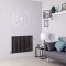 Radiador de Diseño Eléctrico Horizontal Negro - 635mm x 980mm (Panel Único) - Delta