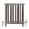 Radiador de Hierro Fundido con Columnas Ovales - con Altura de 760mm - Plateado - Disponible en Distintas Medidas -  Erté