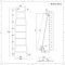 Radiador Toallero Escalera de Suelo - Cromado - 1800mm x 500mm - Indus