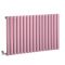  Radiador de Diseño Eléctrico Horizontal - Color Rosa (Camellia Pink) Altura de 635mm - Disponible en Distintas Medidas, Opción de Termostato y Oculta Cables - Revive