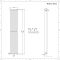 Radiador de Diseño Vertical (Panel Único) - 1800mm x 325 mm - Blanco - Roma