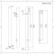 Radiador de Diseño Vertical (Panel Único) - 1800mm x 100 mm - Blanco - Uno