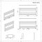 Radiador Toallero de Diseño - 500mm x 1200mm - Blanco - Ponza