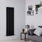 Radiador de Diseño Vertical Negro - 1600mm x 472mm (Panel Doble) - Revive