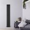 Radiador de Diseño Vertical (Panel Único) 1600mm x 236mm - Negro - Revive