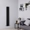 Radiador de Diseño Vertical Negro Ahorra Espacio - 1600mm x 236mm (Panel Doble) - Revive Slim