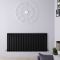 Radiador de Diseño Horizontal (Panel Único) 635mm x 1416mm - Negro - Revive