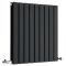 Radiador de Diseño Horizontal con Paneles Planos (Panel Doble) 635mm x 630mm - Negro - Delta