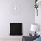 Radiador de Diseño Horizontal con Paneles Planos (Panel Doble) 635mm x 630mm - Negro - Delta