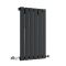 Radiador de Diseño Horizontal con Paneles Planos (Panel Único) 635mm x 420mm - Negro - Delta