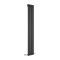 Radiador de Diseño Vertical con Panel Plano - Negro Mate  - 1600mm x 280mm -  586 Vatios (Panel Único) - Delta