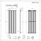 Radiador de Diseño Vertical con Panel Plano - Negro Mate  - 1600mm x 560mm -  1172 Vatios (Panel Único) - Delta