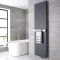 Radiador de Diseño Vertical con Barra Portatoallas de 520mm -  Acero - Conexión Central - Antracita - 1800mm x 600mm x 40mm - 1107 Vatios - Rubi