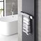 Radiador de Diseño Vertical con Barra Portatoallas de 520mm -  Acero - Conexión Central - Antracita - 1800mm x 600mm x 40mm - 1107 Vatios - Rubi