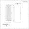 Radiador de Diseño Vertical con Barra Portatoallas de 520mm -  Acero - Conexión Central - Antracita - 1800mm x 600mm x 40mm - 1107 Vatios - Rubi