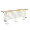 Radiador Tradicional Horizontal en Estilo Hierro Fundido de Color Blanco Completo con Banco - 480mm x 1200mm - Regent Bench