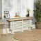 Radiador Tradicional Horizontal en Estilo Hierro Fundido de Color Blanco Completo con Banco - 480mm x 1200mm - Regent Bench