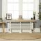 Radiador Tradicional Horizontal en Estilo Hierro Fundido de Color Blanco Completo con Banco - 480mm x 1200mm - Regent Bench