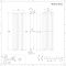 Radiador de Diseño Vertical (Panel Único) 1600mm x 472mm - Blanco - Revive