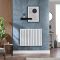 Radiador de Diseño Eléctrico Horizontal (Panel Único) Blanco de 635mm x 826mm con Elemento Eléctrico Termostático Wi-Fi de 1000W - Revive - Fabricado por ECOSO de Hudson Reed