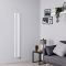 Radiador de Diseño Eléctrico Vertical (Panel Único) Blanco de 1600mm x 236mm con Elemento Eléctrico de 800W - Revive